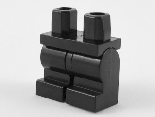 LEGO nóżki nogi krótkie ruchome czarne 970cm00