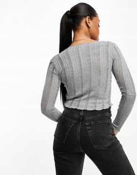 Pull & Bear ttx SZARA PRĄŻKI FALBANA BLUZKA XS NH8