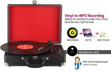 Проигрыватель проигрывателей Digitnow M422, RCA-корпус, динамики USB BT