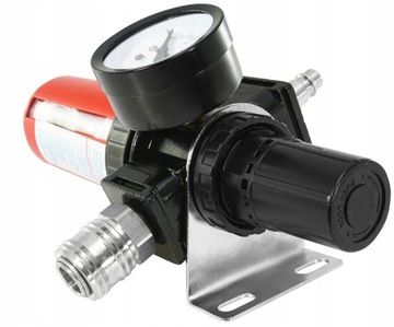 РАЗДЕЛИТЕЛЬ ФИЛЬТРА ВОЗДУШНОГО РЕДУКТОРА ДЛЯ КОМПРЕССОРА РЕЗЬБА 1/2, РЕГУЛЯТОР 10 БАР