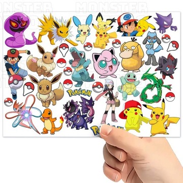 TATUAŻE TYMCZASOWE WODNE DLA DZIECI DZIECIĘCE POKEMON WZORY SUPER JAKOŚĆ