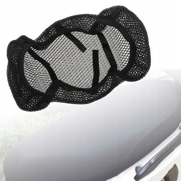 Черная сетка для мотоциклетного сиденья, дышащая.