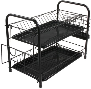 ПОДДОН ДЛЯ СУШКИ ПОСУДЫ 2X ГОРИЗОНТАЛЬНЫЙ МЕТАЛЛ. ЧЕРНЫЙ