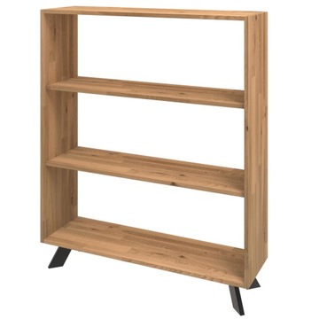Regał dębowy na książki LOFT industrial 121x60x30