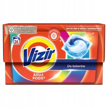 Vizir ALL-in-1 PODS Kapsułki do prania do kolorowych ubrań 24 prań