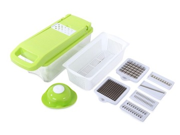 ТЕРКА-РЕЗКА ДЛЯ ОВОЩЕЙ И ФРУКТОВ МНОГОФУНКЦИОНАЛЬНЫЙ НАБОР 8в1