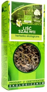 Herbatka ekologiczna Szałwia Liść 25g DARY NATURY