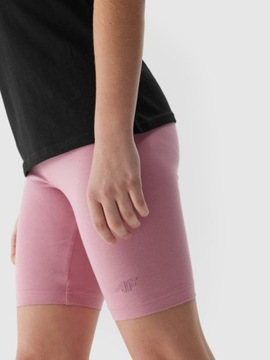LEGGINSY 4F DZIEWCZĘCE KOLARKI DZIANINOWE - RÓŻOWE r. 158-164
