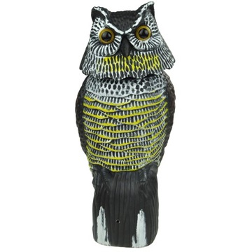 ОТПУСКАТЕЛЬ ПТИЦ МЫШЬ СОВА СО ЗВУКОМ с датчиком движения ДВИЖУЩАЯСЯ ГОЛОВКА