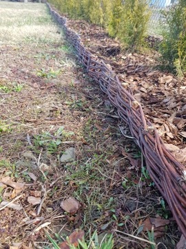 Плетеный частокол с плетеным забором 120х20