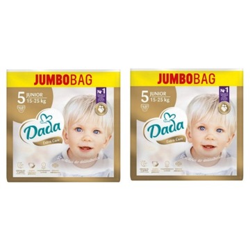 Pieluszki Dada 5 Extra Care pampersy Jumbo bag2x68