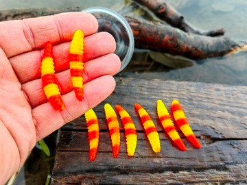 8 szt. Larwa Salo 45 mm 1,7 g killer na Pstrągi Trout Area zapach ser #R7