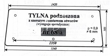 SZYBA TYLNA PODNOSZONA ZETOR 7211 : :