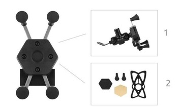 Uchwyt Motocyklowy na Telefon Ładowarka USB na Motocykl Kierownicę Motor 3D