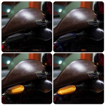 СВЕТОДИОДНЫЙ СИГНАЛ ПОВОРОТА ДЛЯ МОТОЦИКЛА QUADA ОРГАНИЗАЦИЯ ОРАНЖЕВЫЙ 12 СВЕТОДИОДОВ 2 ШТ.