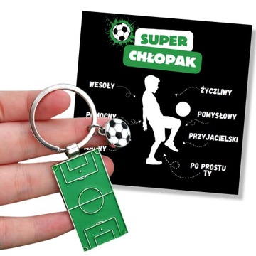 BRELOK PIŁKARZA DO KLUCZY BOISKO PIŁKA BRELOCZEK DLA CHŁOPAKA PREZENT