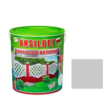 FARBA AKSILBET DO BETONU OGRODZEŃ 2,5L POPIEL7035