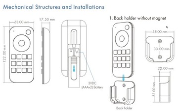 Пульт дистанционного управления RF LED CCT CW/WW) RT7 4-зонный GW5