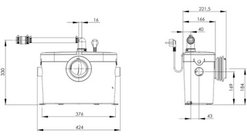 SFA насос, Saniaccess 1 WC Shredder