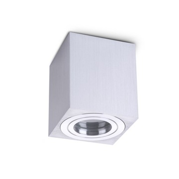 Halogen sufitowy chrom kwadratowy IP44 na Gu10