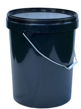 Wiaderko wiaderko plastikowe czarne z pokrywką 20 L x 5 szt.