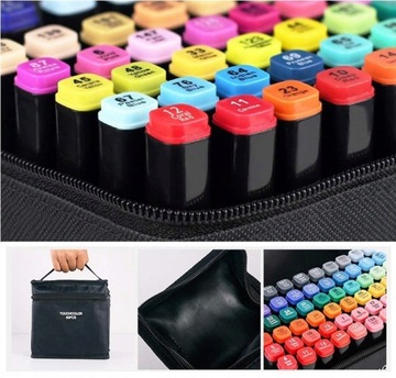 НАБОР ПРОФЕССИОНАЛЬНЫХ АЛКОГОЛЬНЫХ МАРКЕРОВ ИЗ 40 СЕНСОРНЫХ ШТ. + СУМКА