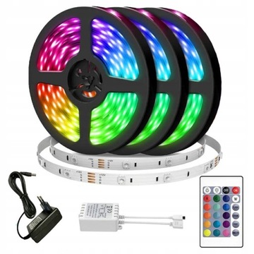 Taśma LED Bluetooth RGB 15m ZESTAW KOL 785 P