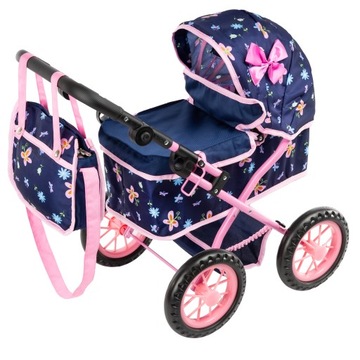 КОЛЯСКА ДЛЯ КУКЛЫ KINDERPLAY СКЛАДНАЯ СУМКА Глубокая Гондола С РЕГУЛИРУЕМОЙ РУЧКОЙ