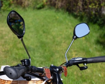 ВЕЛОСИПЕДНЫЕ ЗЕРКАЛА ЗАДНЕГО ВИДА СО ОТРАЖАЮЩИМИ СРЕДСТВАМИ 2 ШТ. ДЛЯ КОМПЛЕКТА РУЛЯ ВЕЛОСИПЕДА
