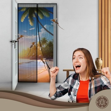 МОСКИТНАЯ СЕТКА ДЛЯ БАЛКОННЫХ ДВЕРЕЙ, МАГНИТНАЯ, С СИЛЬНЫМ МАГНИТОМ, 210x100