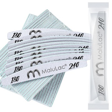 100 шт. пилочка для ногтей MaluLac Zebra 180 240 БЕЗОПАСНАЯ УПАКОВКА