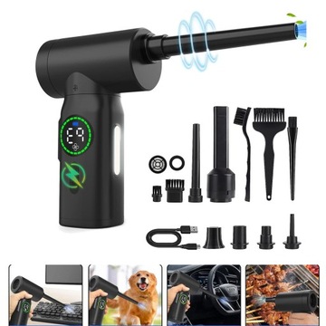 5W1 BEZPRZEWODOWY DOODKURZACZ USB DO ZDMUCHNĄĆ 2 TRYBY 100W