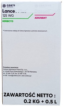 ŚRODEK PREPARAT NA CHWASTY LANCET PLUS 125 WG 0,2 kg + DASSOIL 0,5 L