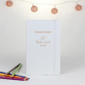Блокнот Блокнот Свадебный планировщик с гравировкой имен и даты