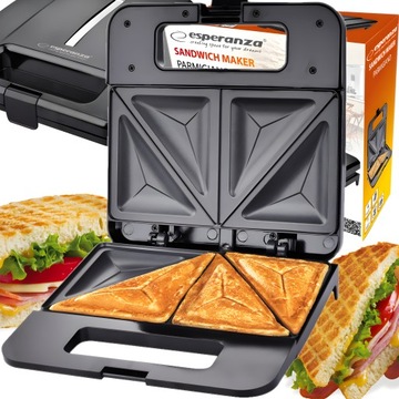TOSTER OPIEKACZ GRILL MOCNY ELEKTRYCZNY 1000W NIEPRZYWIERAJĄCY GRZANKI TOST