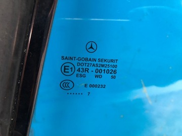 MERCEDES CLK FACELIFT W209 SKLO (OKNO) LEVÝ ZADNÍ