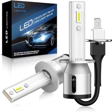 ŻARÓWKA REFLEKTOR SAMOCHODOWY LED H1 22000LM 6500K 2 SZTUKI BIAŁE SHINYY