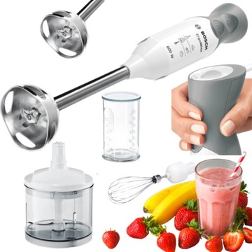 BLENDER RĘCZNY BOSCH 600W ZESTAW KOŃCÓWEK MOCNY