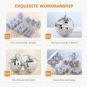 12 шт. Елочные украшения Диско-шар.