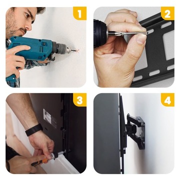 КРЕПЛЕНИЕ ДЛЯ ТЕЛЕВИЗОРА, ВЕШАЛКА ДЛЯ ТЕЛЕВИЗОРА, 32-70 ДЮЙМОВ, ПОВОРОТНАЯ, ПОДВИЖНАЯ, НАСТЕННАЯ УНИВЕРСАЛЬНАЯ