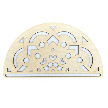BAZA DO MAKRAMY PÓŁMANDALA drewniana obręcz MANDALA decoupage 20cm 1 sztuka