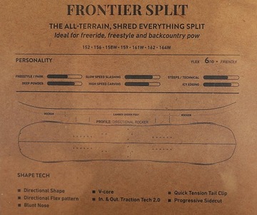 splitboard Jones Frontier Wide - Black