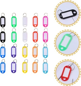 2 szt. plastikowe etykiety na klucze identyfikato