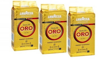 Lavazza Qualita Oro 3x250g Mielona Włoska