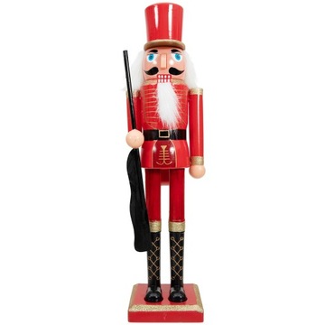 DZIADEK DO ORZECHÓW FIGURKA ZE STRZELBĄ DEKORACJA ŚWIĄTECZNA XXL 60 cm Ż