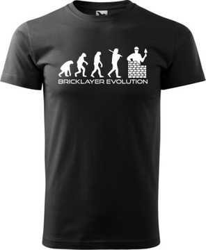 T-shirt prezent dla Budowlańca Ewolucja Murarz