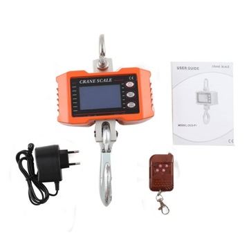 Электронные крюковые весы 1000 кг, подвесной промышленный пульт дистанционного управления, 1 т, дисплей