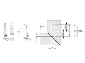 Нижняя петля Si рамы и оконная фурнитура Siegenia из ПВХ