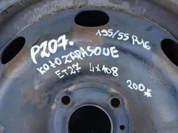 KOLO REZERVY 4X108 195/55/R16 PEUGEOT 207