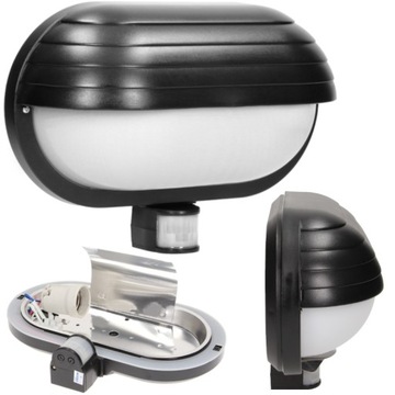 НАРУЖНЫЙ ФАСАДНЫЙ СВЕТИЛЬНИК С ДАТЧИКОМ ДВИЖЕНИЯ E27